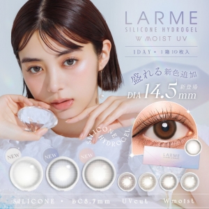 [Contact lenses]  LARME SILICONE HYDROGEL W MOIST UV [10 lenses / 1Box] / Daily Disposal Colored Contact Lenses<!--ラルム シリコンハイドロゲル ダブルモイストUV 1箱10枚入 □Contact Lenses□-->
