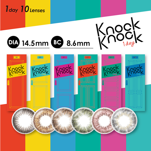 [Contact lenses] Knock Knock 1day [10 lenses / 1Box] / Daily Disposal Colored Contact Lenses<!--ノックノック ワンデー 1箱10枚入 □Contact Lenses□-->