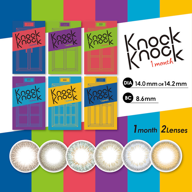 [Contact lenses] Knock Knock 1month [2 lenses / 1Box] / 1Month Disposable Colored Contact Lenses<!--ノックノック マンスリー 1箱2枚入 □Contact Lenses□-->
